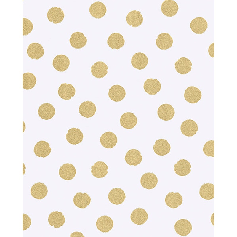 Odette Gold Stamped Dots Wallpaper