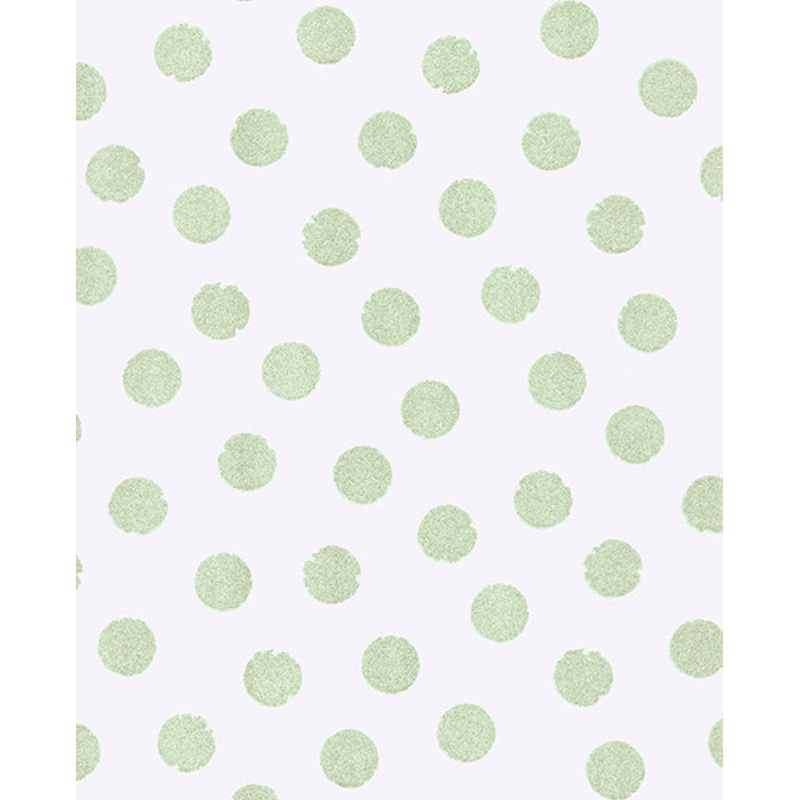 Odette Mint Stamped Dots Wallpaper