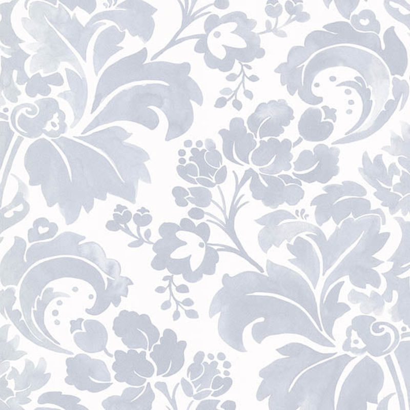 Perigee Blue Damask Wallpaper