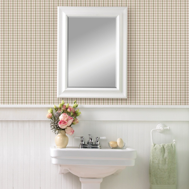 Sage Hill Roslin Pink Check Wallpaper
