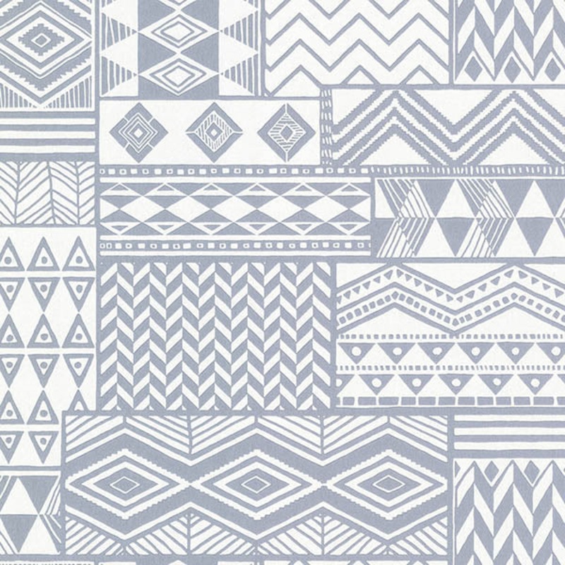 Terrestrial Blue Geometric Wallpaper