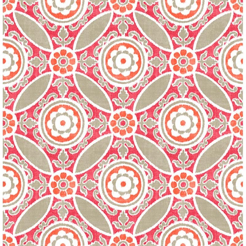 2744-24113 Maya Pink Medallion Wallpaper
