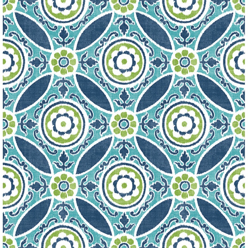 2744-24115 Maya Teal Medallion Wallpaper