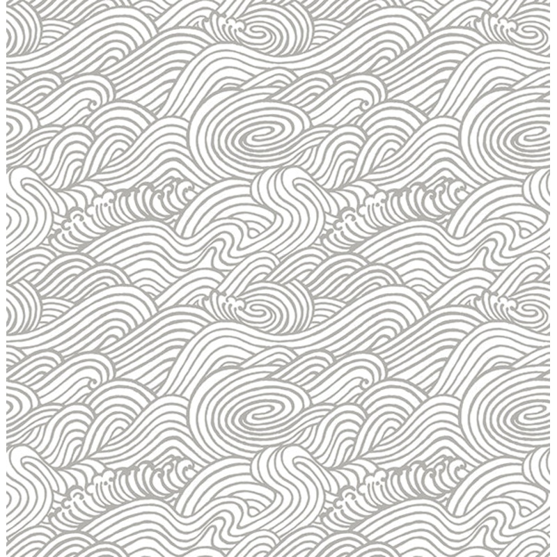 2744-24131 Mare Grey Wave Wallpaper