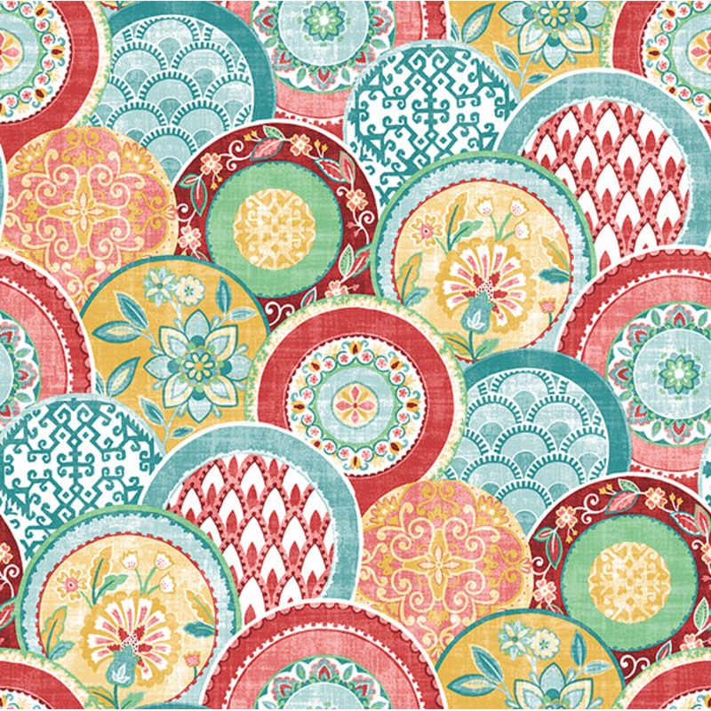 2744-24147 Laguna Coral Plate Wallpaper