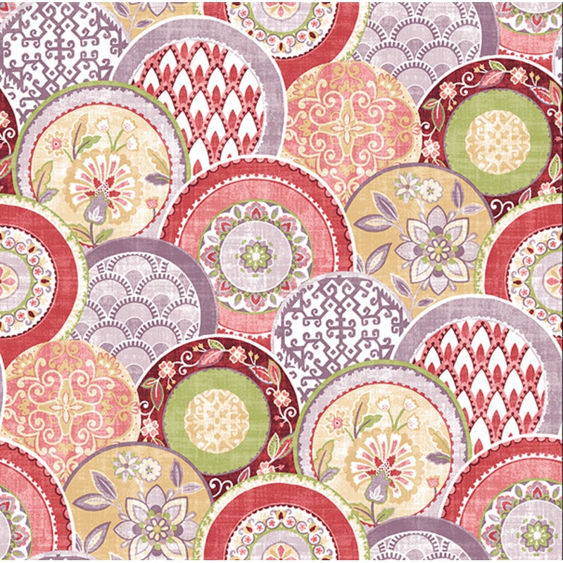 2744-24149 Laguna Pink Plate Wallpaper