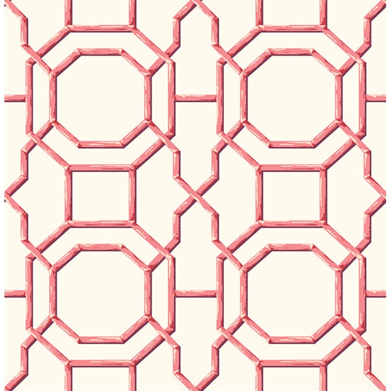 2744-24152 Summer Coral Trellis Wallpaper