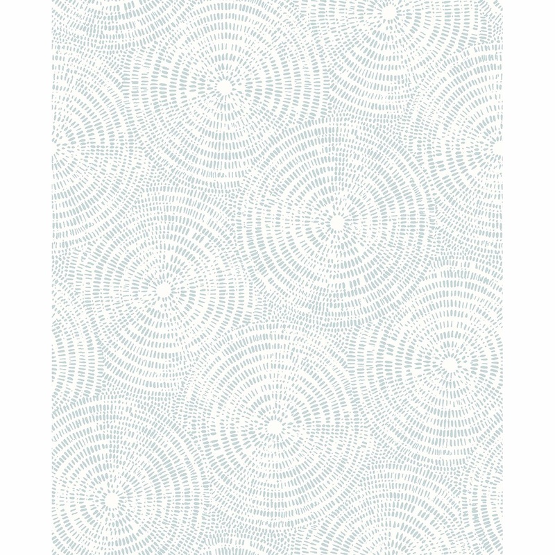 Ripple Light Blue Shibori Wallpaper