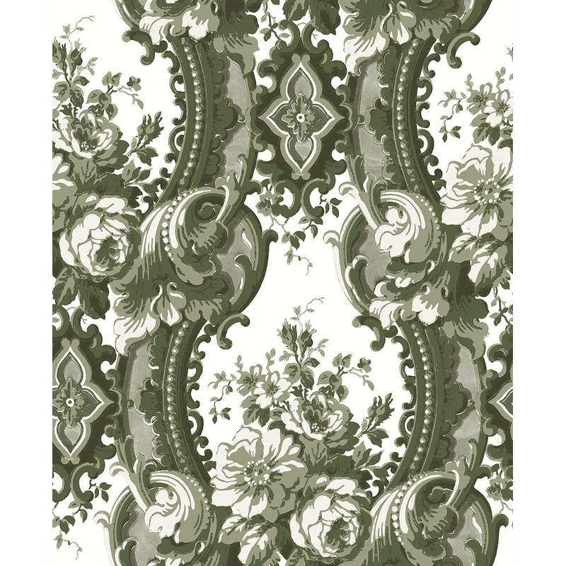 2763-24215 Dreamer Green Damask Wallpaper
