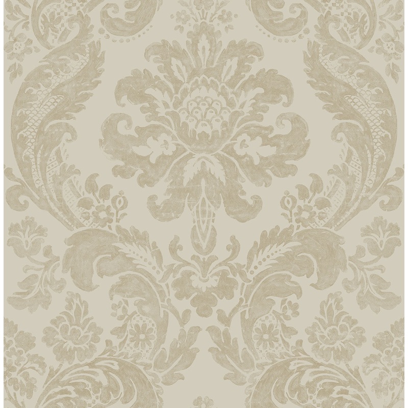 2763-87314 Shadow Khaki Damask Wallpaper