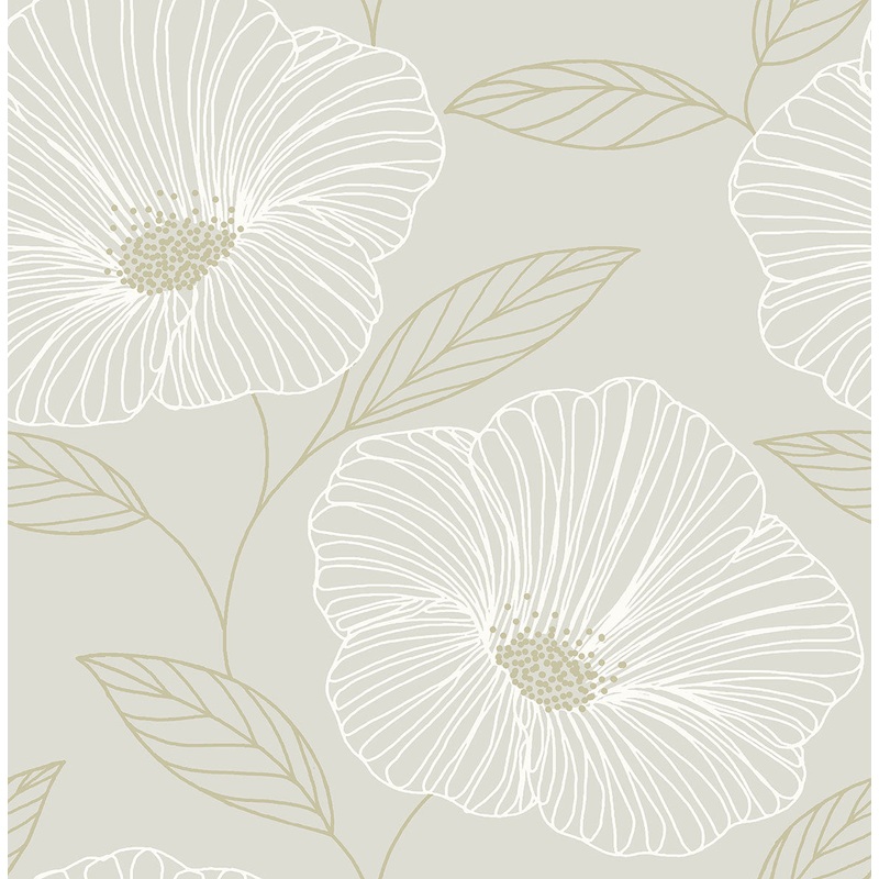 2764-24320 Mythic Dove Floral Wallpaper