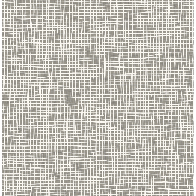 2764-24329 Shanti Grey Grid Wallpaper