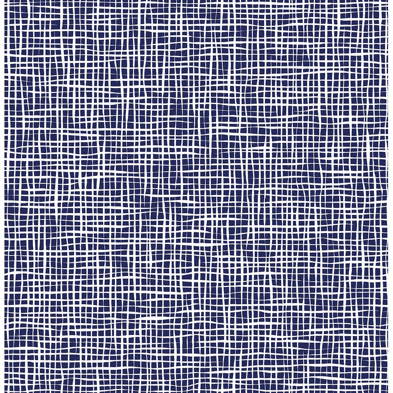 2764-24330 Shanti Blue Grid Wallpaper
