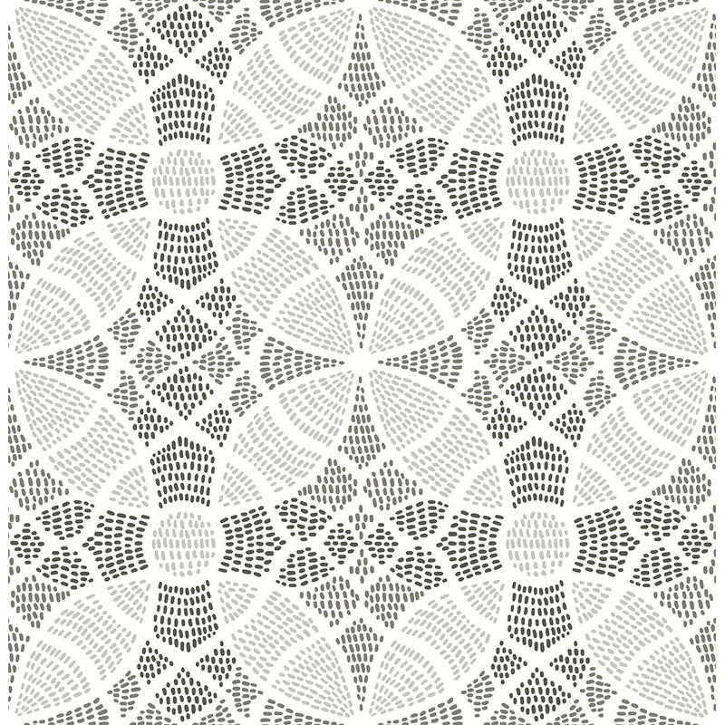 2764-24336 Zazen Grey Geometric Wallpaper