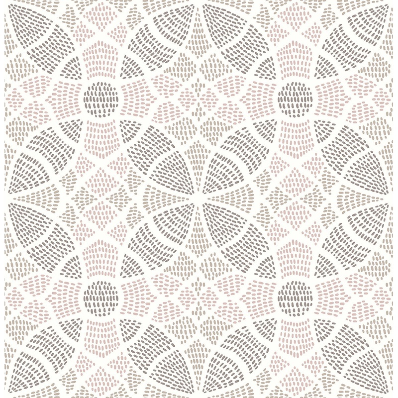 2764-24337 Zazen Rose Geometric Wallpaper