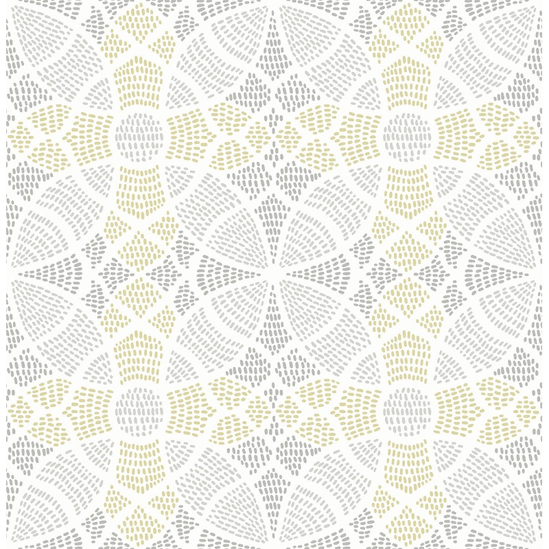 2764-24338 Zazen Yellow Geometric Wallpaper