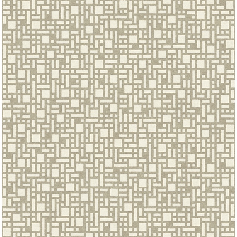 2764-24342 Bento Taupe Geometric Wallpaper