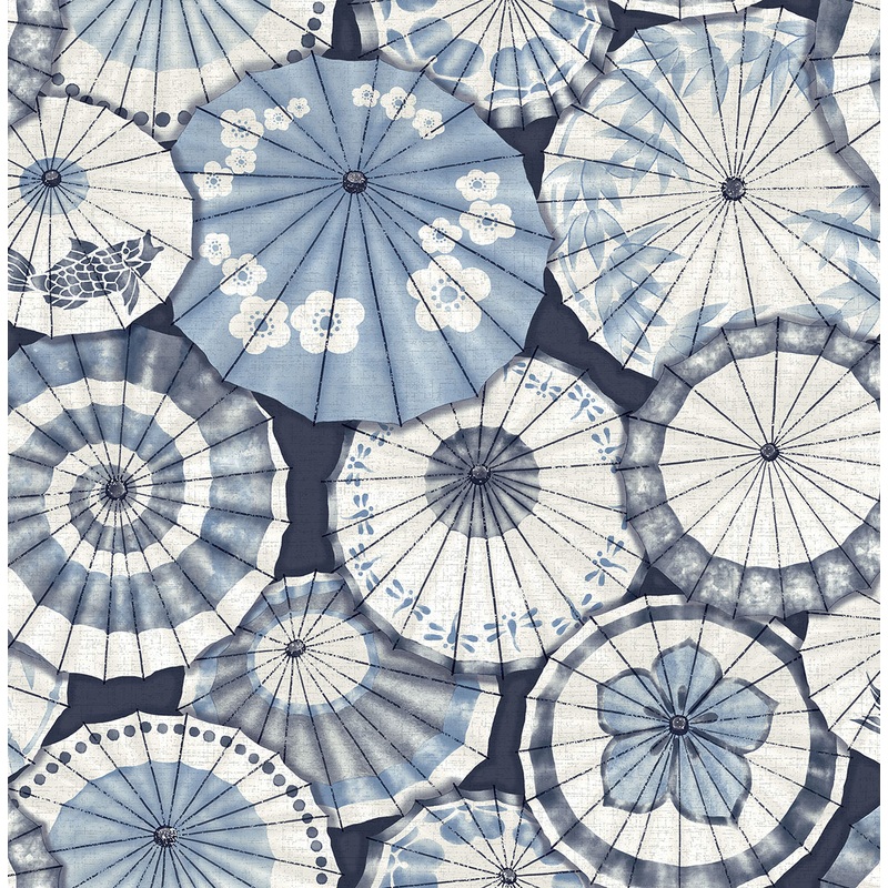 2764-24361 Mikado Blue Parasol Wallpaper