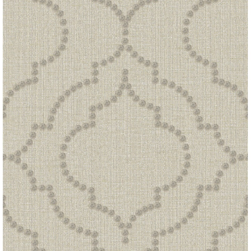 2767-003356 Garett Wheat Quatrefoil Wallpaper
