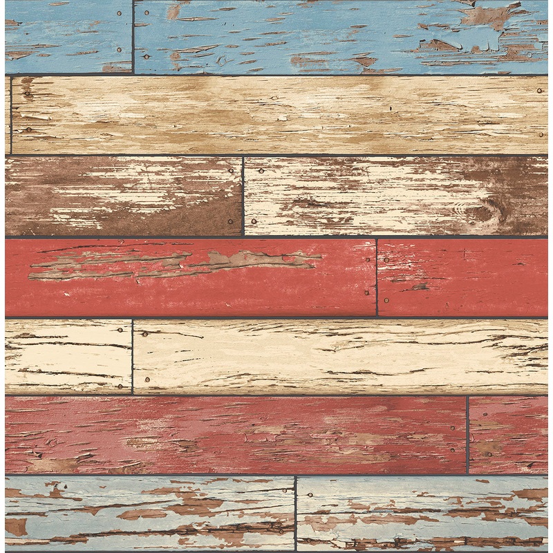 2767-22319 Borough Red Scrap Wood Wallpaper