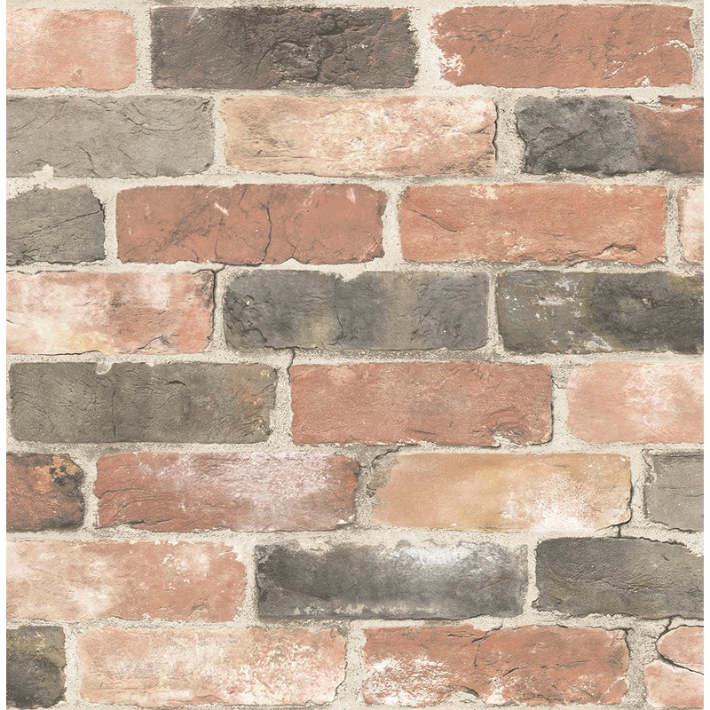 2767-22320 Adams Multicolor Reclaimed Bricks Wallpaper