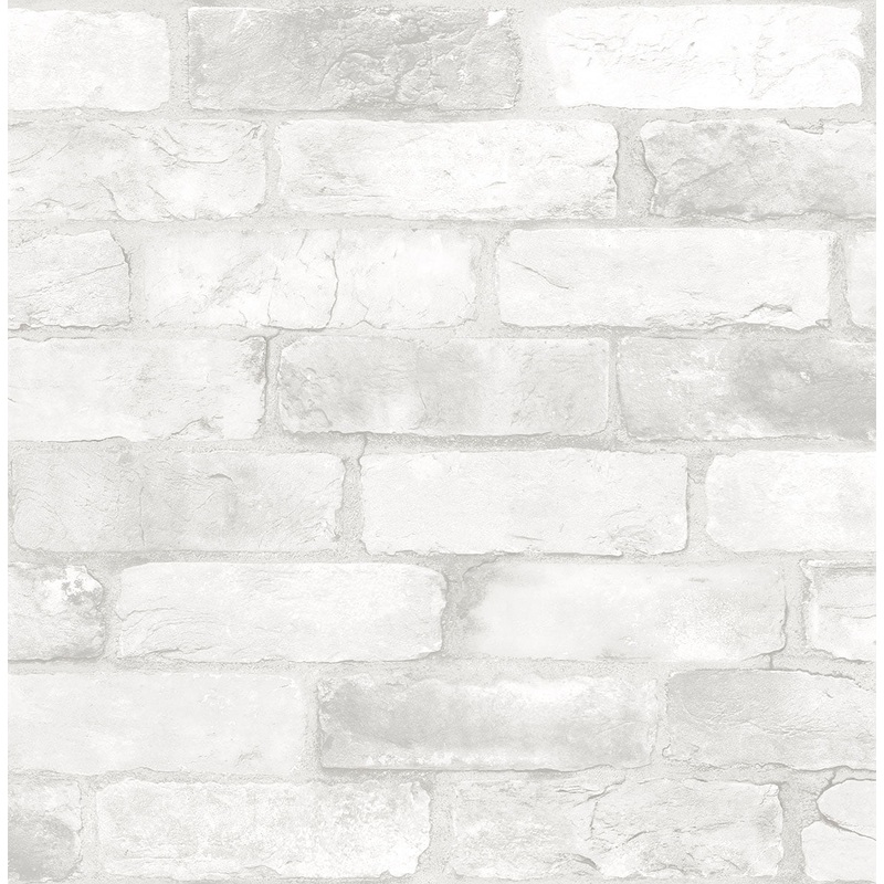 2767-22321 Adams White Reclaimed Bricks Wallpaper