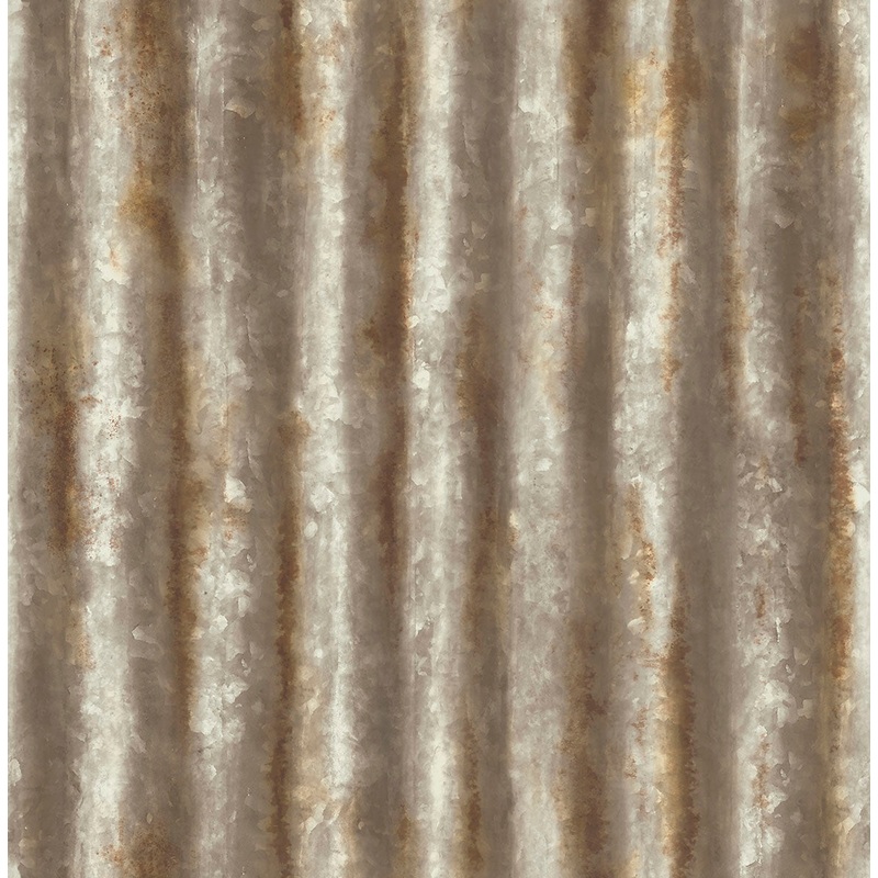 2767-22334 Alloy Brass Corrugated Metal Wallpaper