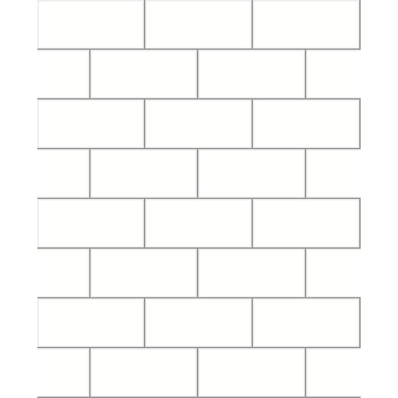 2767-23750 Galley Off-White Subway Tile Wallpaper