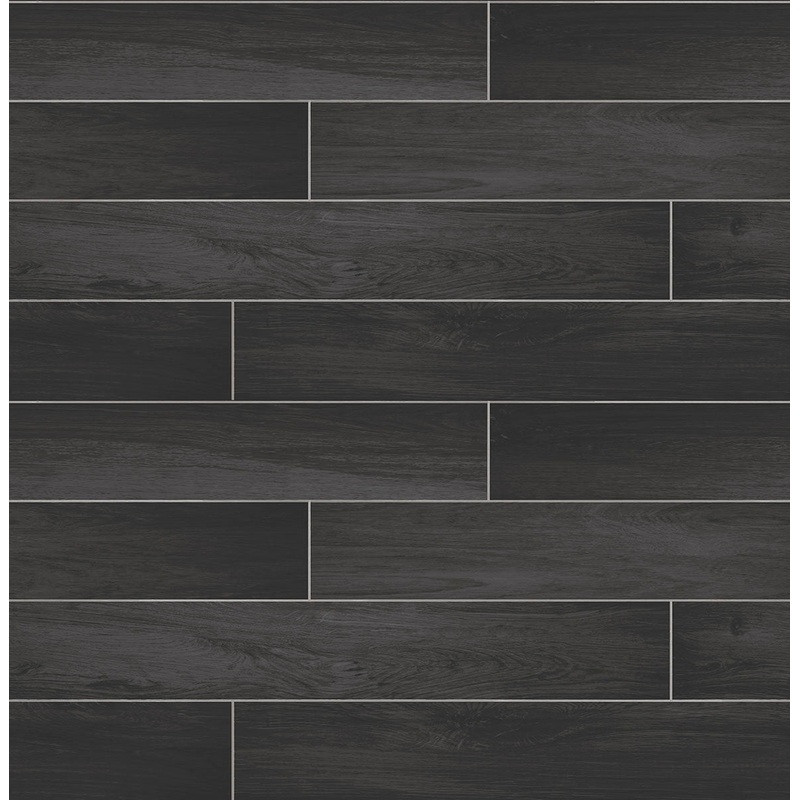 2767-23820 Nika Black Sleek Wood Wallpaper
