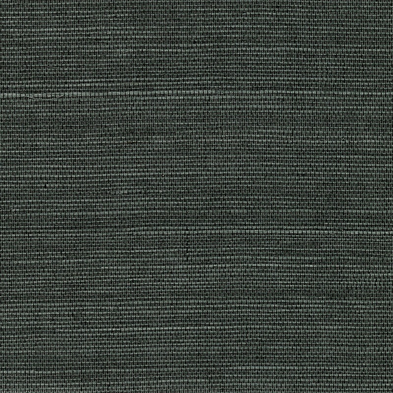 2732-80075 Kowloon Charcoal Sisal Grasscloth Wallpaper