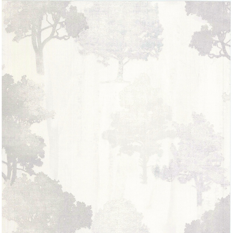 2766-95575 Opuntia Cream Tree Silhouettes Wallpaper