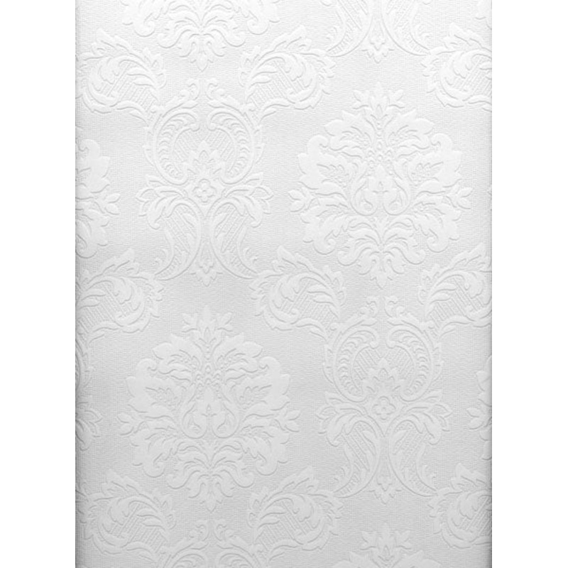 Plouf Paintable Damask Wallpaper