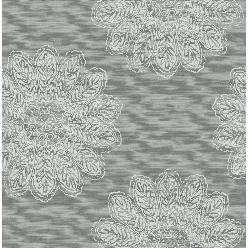 Sol Slate Medallion Wallpaper