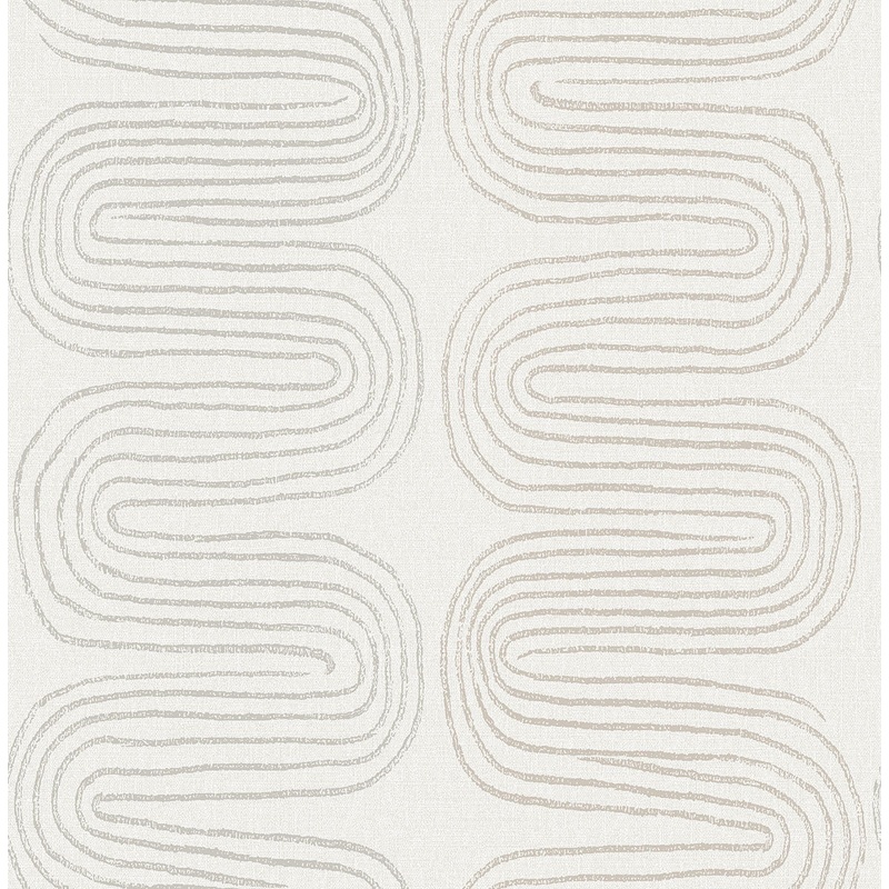 Zephyr Grey Abstract Stripe Wallpaper