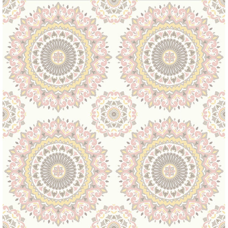2766-001805 Priya Blush Medallion Wallpaper