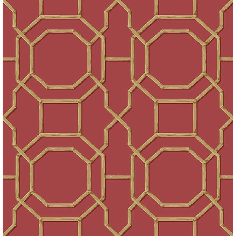 2766-21739 Rumi Red Trellis Wallpaper