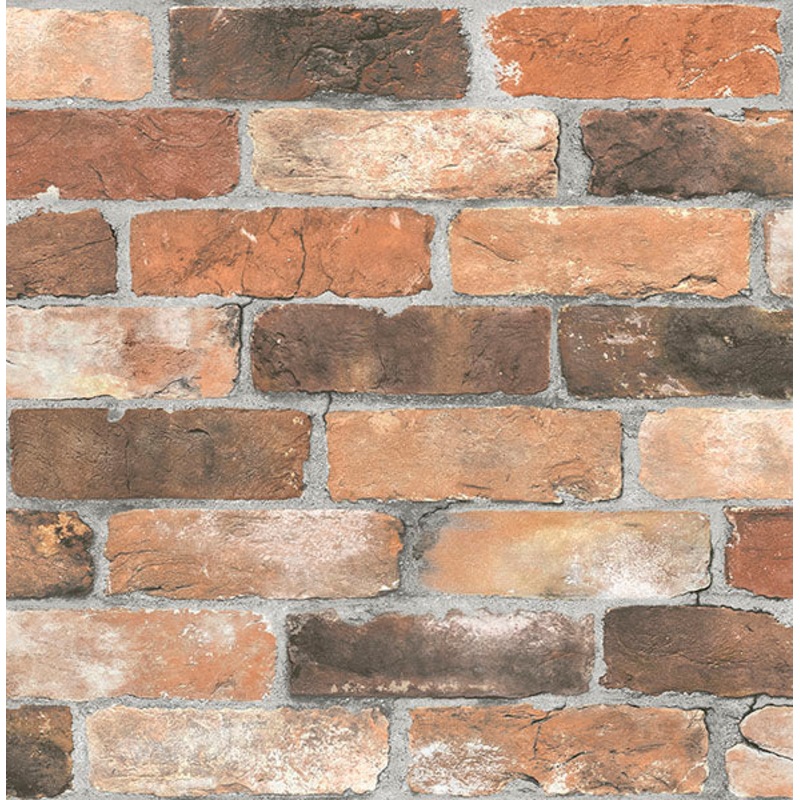2766-22300 Bushwick Red Reclaimed Bricks Wallpaper
