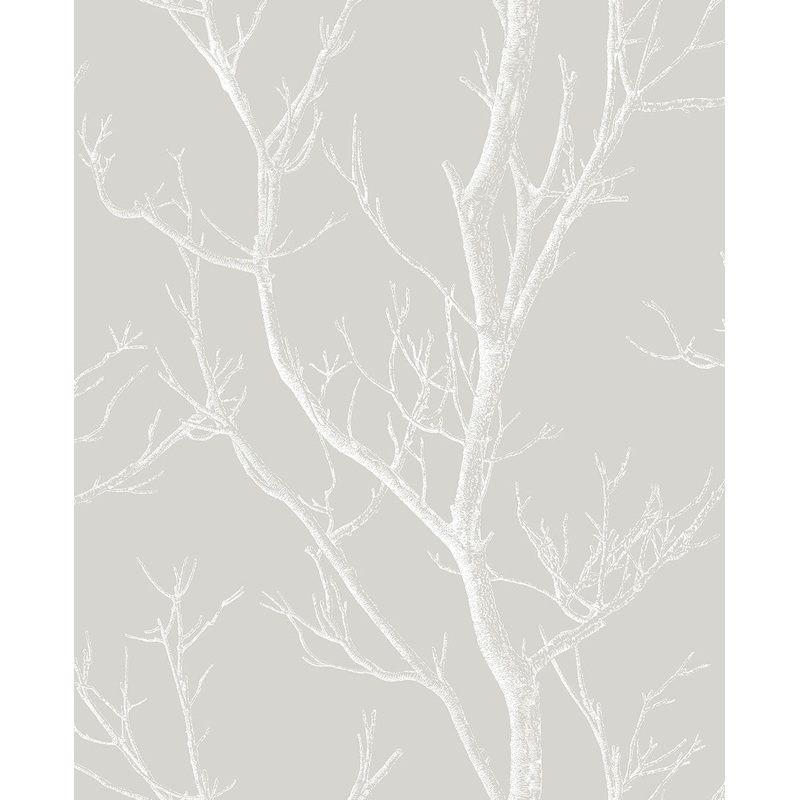 2766-24635 Laelia Light Grey Silhouette Tree Wallpaper