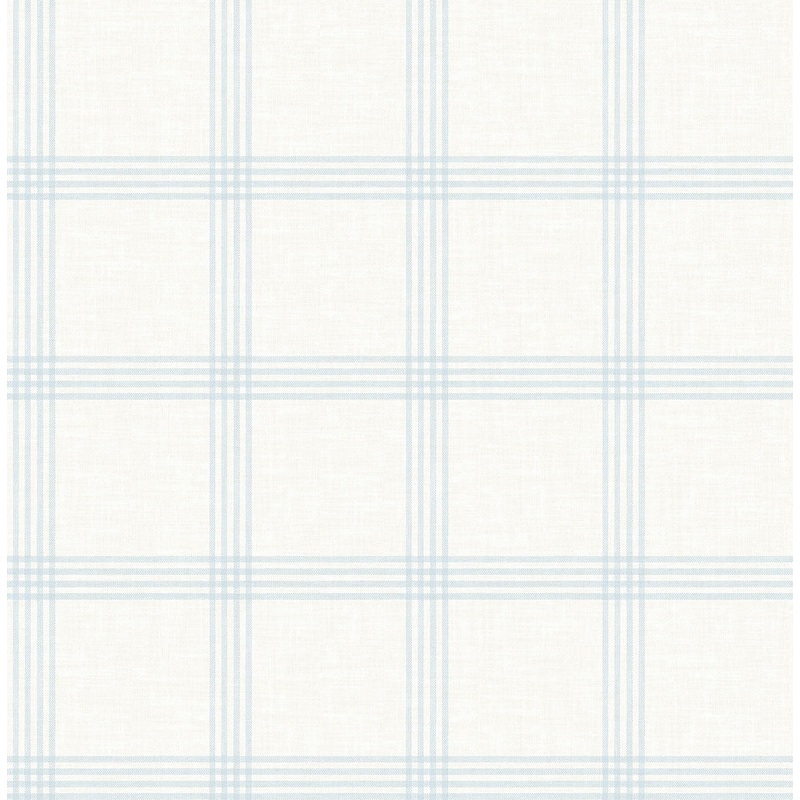 Ester Light Blue Plaid Wallpaper