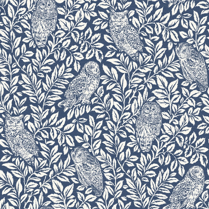 Parliament Navy Owl Wallpaper