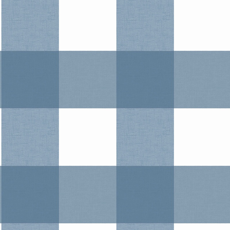 Selah Blue Gingham Wallpaper