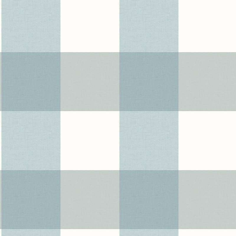 Selah Teal Gingham Wallpaper