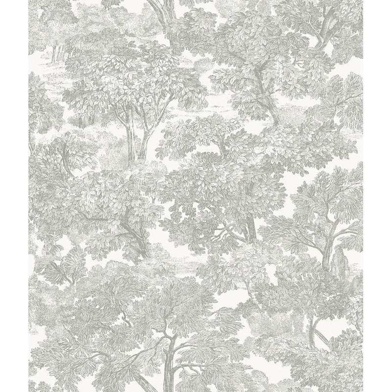 Spinney Grey Toile Wallpaper
