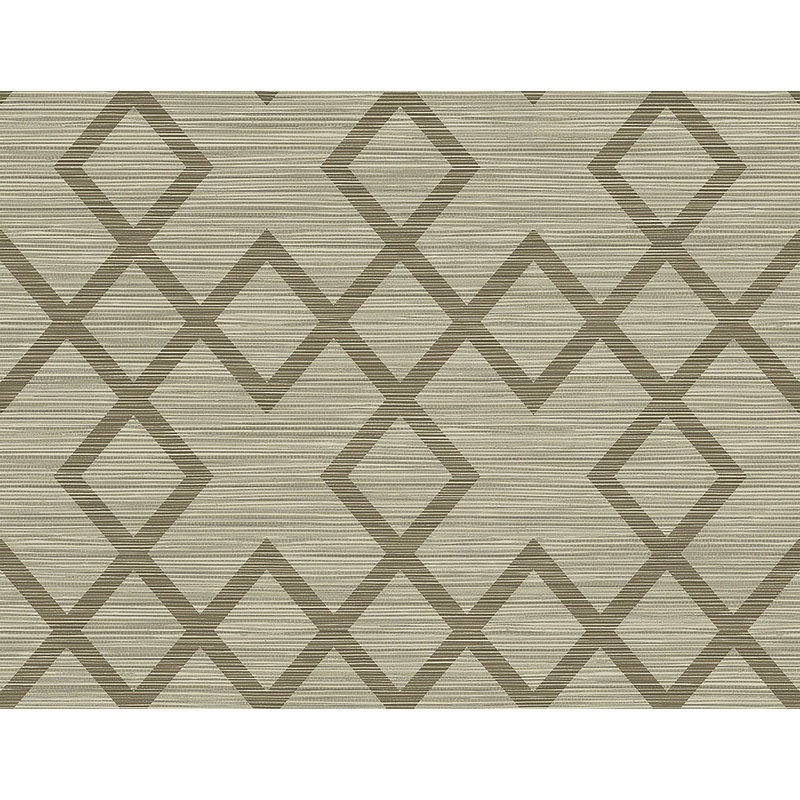 Vana Brown Woven Diamond Wallpaper