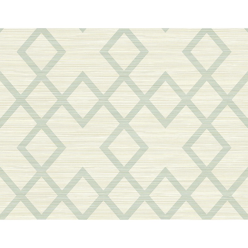 Vana Seafoam Woven Diamond Wallpaper