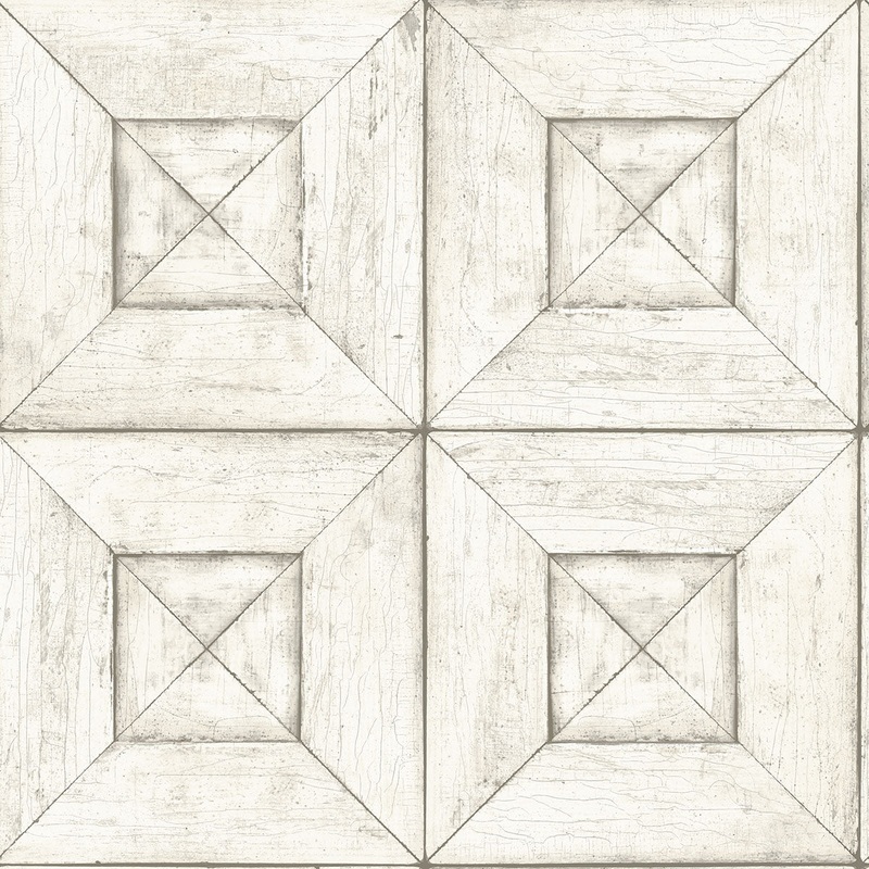 Verity Off-White Wood Wallpaper