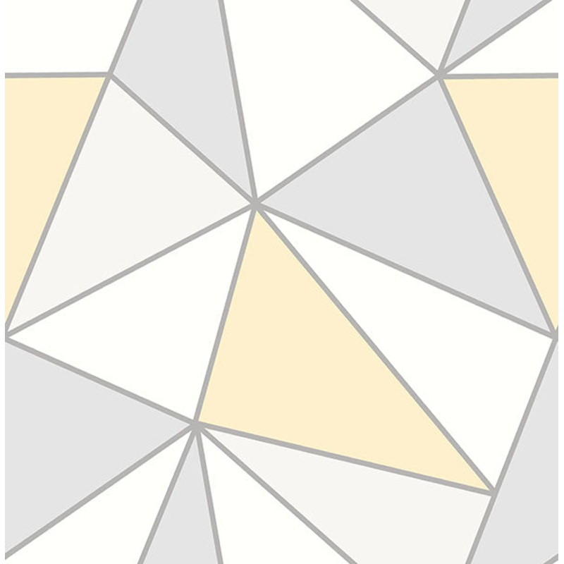 2814-24979 Apex Yellow Geometric Wallpaper