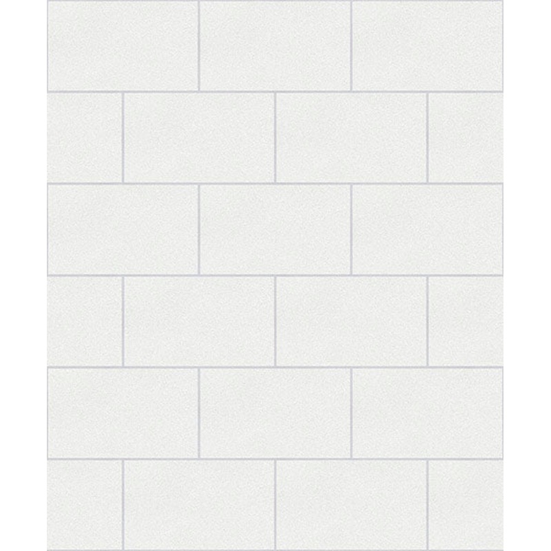2814-M1054 Neale White Subway Tile Wallpaper