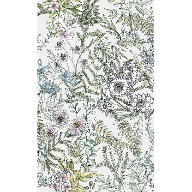 2821-12901 Full Bloom Off-White Floral Wallpaper