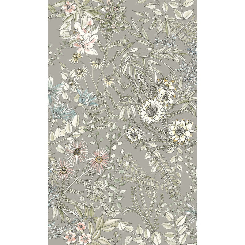 2821-12903 Full Bloom Beige Floral Wallpaper